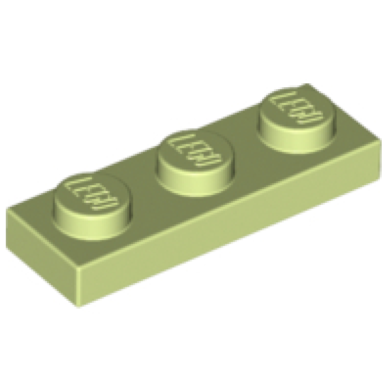 Plaat 1x3 Yellowish Green